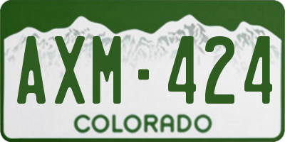 CO license plate AXM424