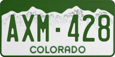 CO license plate AXM428