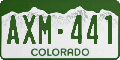CO license plate AXM441