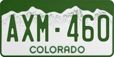 CO license plate AXM460