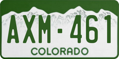 CO license plate AXM461