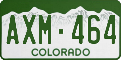 CO license plate AXM464