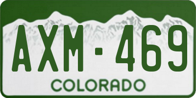 CO license plate AXM469