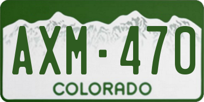 CO license plate AXM470