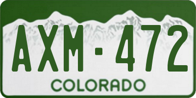 CO license plate AXM472