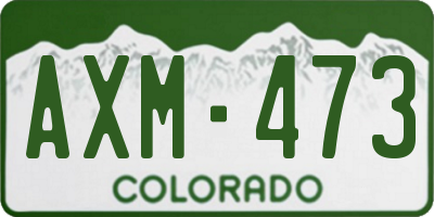 CO license plate AXM473