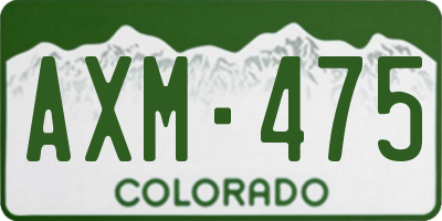 CO license plate AXM475