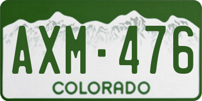 CO license plate AXM476