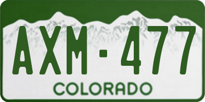 CO license plate AXM477