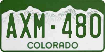 CO license plate AXM480