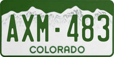 CO license plate AXM483