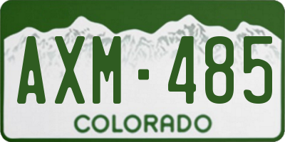 CO license plate AXM485
