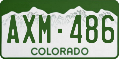 CO license plate AXM486