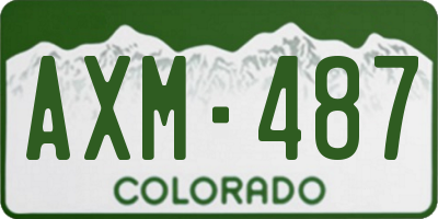 CO license plate AXM487