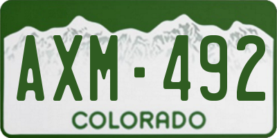 CO license plate AXM492