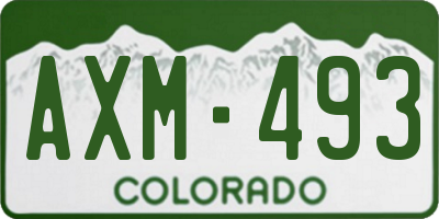 CO license plate AXM493