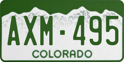 CO license plate AXM495