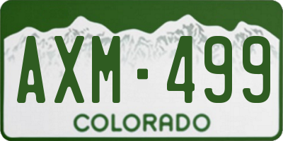 CO license plate AXM499