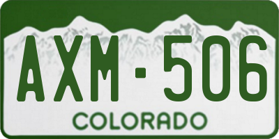 CO license plate AXM506