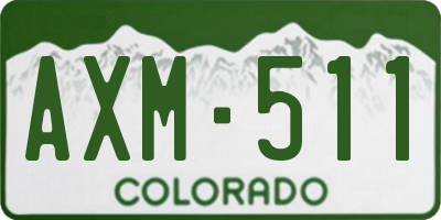 CO license plate AXM511