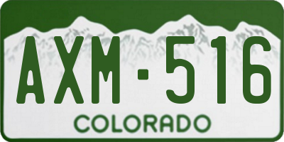 CO license plate AXM516