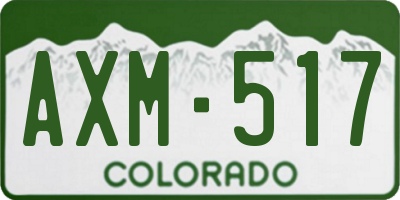 CO license plate AXM517