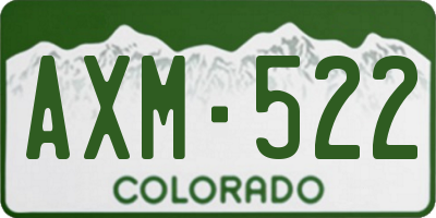 CO license plate AXM522