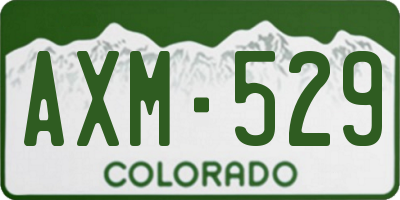 CO license plate AXM529