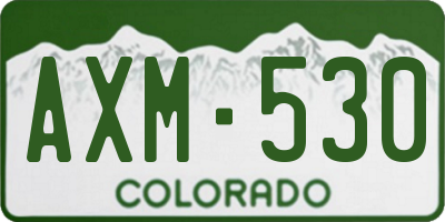 CO license plate AXM530