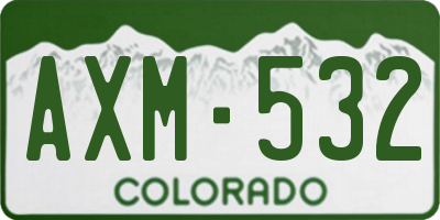 CO license plate AXM532