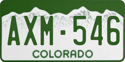 CO license plate AXM546