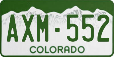 CO license plate AXM552