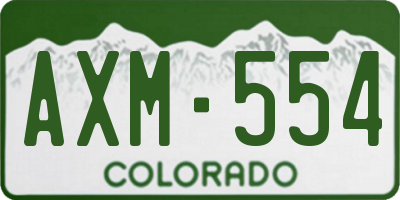 CO license plate AXM554