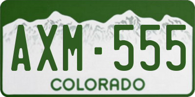 CO license plate AXM555