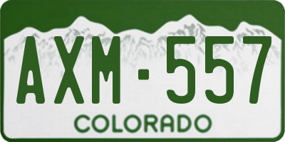 CO license plate AXM557