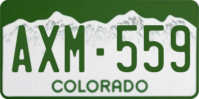 CO license plate AXM559