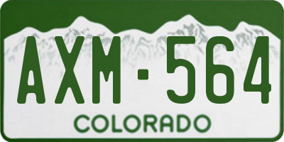 CO license plate AXM564