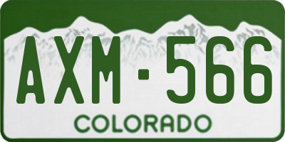 CO license plate AXM566