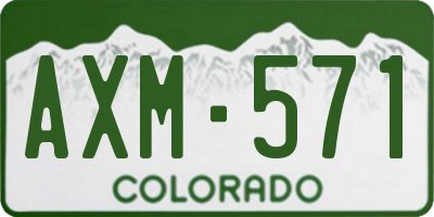 CO license plate AXM571