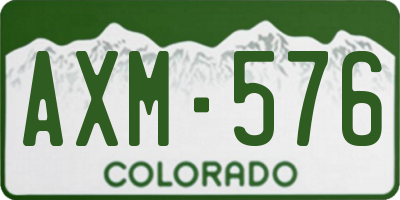 CO license plate AXM576