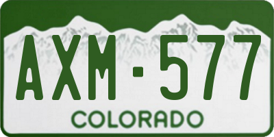 CO license plate AXM577