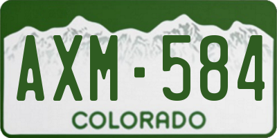 CO license plate AXM584