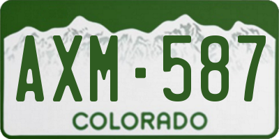 CO license plate AXM587