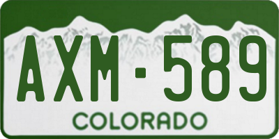 CO license plate AXM589