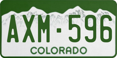 CO license plate AXM596