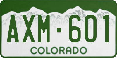 CO license plate AXM601