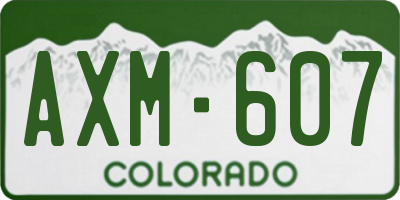 CO license plate AXM607