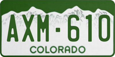 CO license plate AXM610