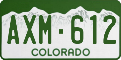 CO license plate AXM612