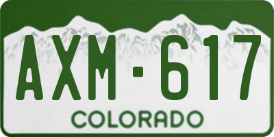 CO license plate AXM617